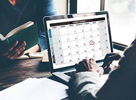 computer laptop calendar